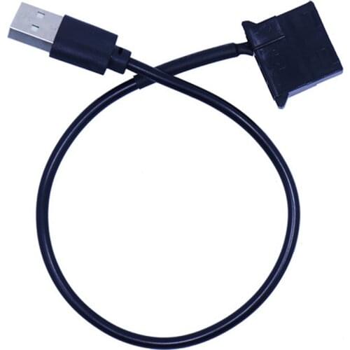 1pc 4Pin Female To 5V USB Male USB Adapter Cable USB To 4 Pin Molex Fan Power Cable Computer Case Adapter Cord