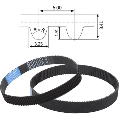 1Pcs HTD S5M-475 To S5M-575 Timing Belt Rubber Closed Loop Drive Synchronous Belt Width 15/20/25mm