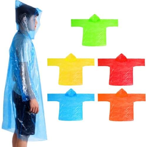 1 Piece Disposable Waterproof Raincoat Hooded Rain Cover Rain Coat with Storage Bag дождевик