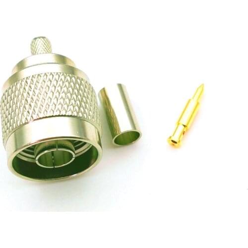 20PCS copper N male plug crimp For RG58 RG142 LMR195 RG400 Cable Straight RF connector