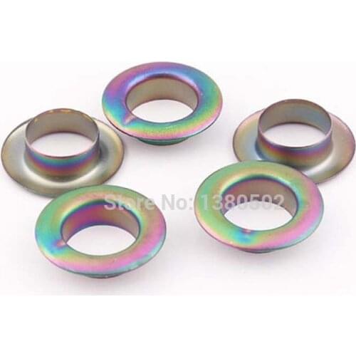 20pcs Rainbow color Hot Fashion 23mm outer with washer large Grommets Eyelets for DIY Accessories