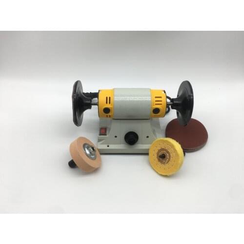 350W Electric Grinder Polishing Machine Kit Adjustable Speed Polisher Sanding Jewelry Dental Motor Lathe Bench Mini Burnishing