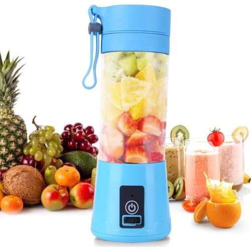 380ML 6 Blade Portable Blender Kitchen MINI Juicer Electric Bottle USB Charging Blender Bottle Mixer Juice Food Smoothie Maker