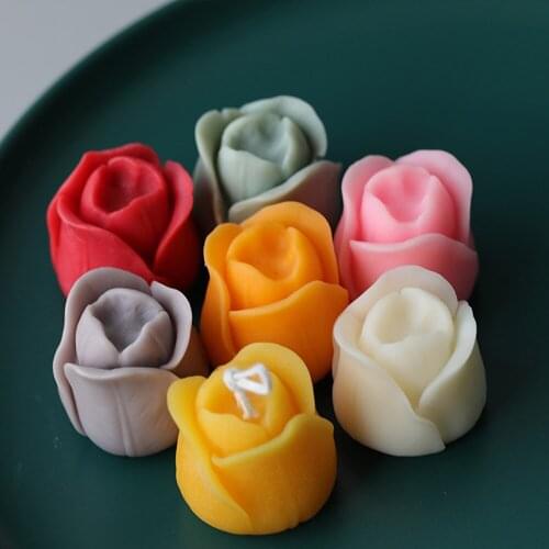 3d Silicone Candle Mold Aromatherapy Plaster Candle Mould Rose Flower Shape Soap Diy Homemade Cake Mould Home Decor