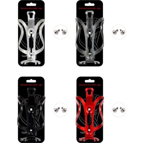 Bicycle Water Bottle Cage Aluminum Colorful Hollow Electroplating G99D