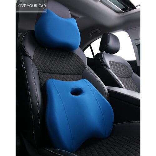 Car neck pillow, memory foam, backrest, car cushion, headrest, lumbar cushion, back cushion, car supplies, lumbar pillow