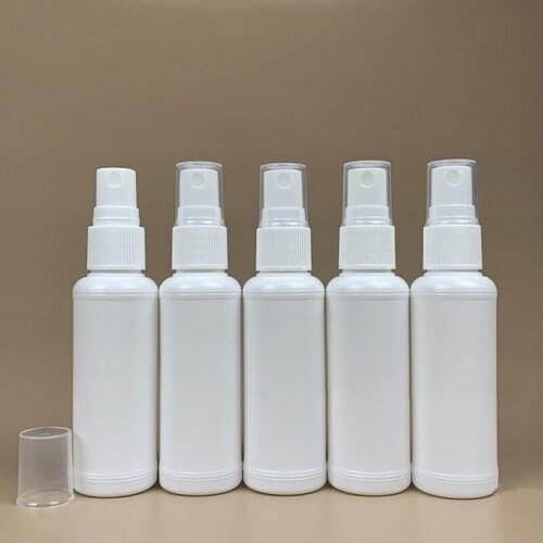 White Empty Spray Bottles 30ml Plastic Mini Refillable Container Empty Containers for Shampoo Perfume Cosmetic with Caps