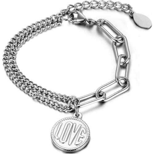 Hottest Males Bracelets Stainless Steel Curb Cuban Link Chain Silver Color For Men Women Jewelry Gift Accept Wholesale Price