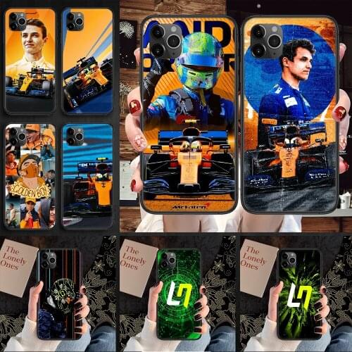 Racing Lando Norris Phone Case Cover Hull For iphone 5 5s se 2 6 6s 7 8 12 mini plus X XS XR 11 PRO MAX black tpu Etui 3D prime