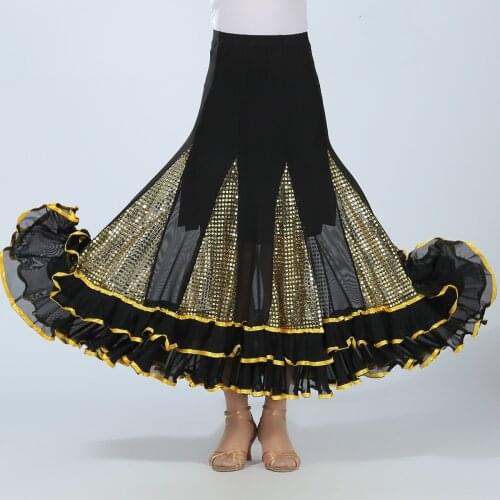 Women Latin Rumba Skirt Salsa Modern Waltz Cha Cha Tango Flamenco Ballroom Dance Dress 803-572