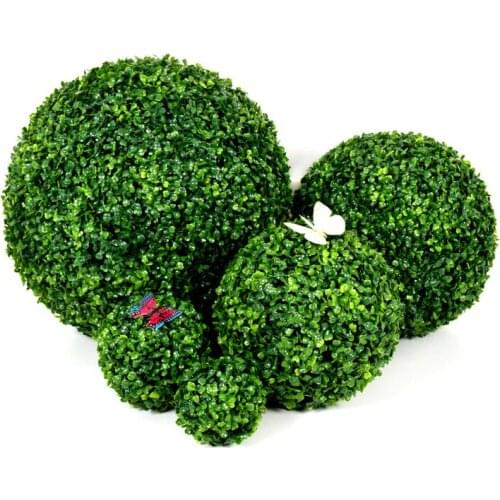 Pretty 10-40cm Artificial Grass Topiary Balls Out/Indoor Hanging Ball For Wedding Party diy Hotel Home Yard Garden Decoration