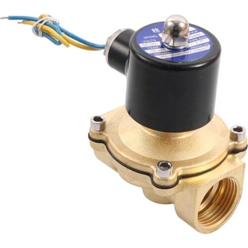 G1'' Brass electric solenoid valve N/C 12V 24V 220V Water Air Inlet Flow Switch Water heater valve Pneumatic Magnetic Valve