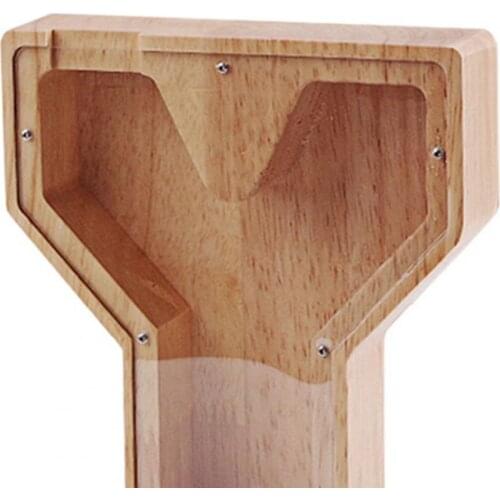 Heart Letter-Shaped Piggy Bank Adults Kid Toys Personalized Transparent Window Burly Wood Meaningful Letter Large Coin Bank Jar