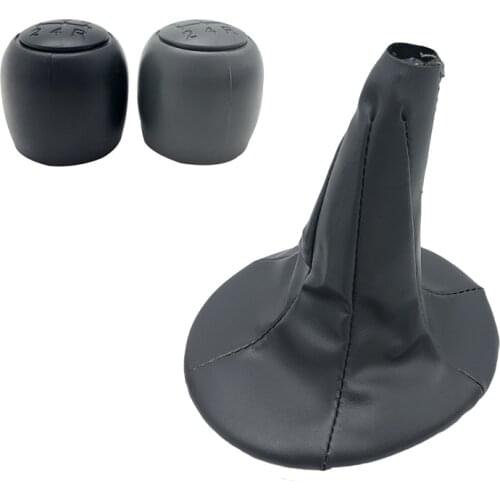 Car Styling Gear Shift Knob Leather Collar Gaiter Boot Cover Case For FIAT PANDA 2003-2012 500 500C 2007-2013