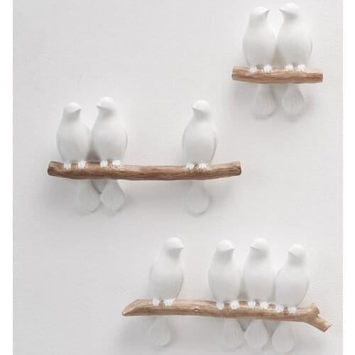 Creative art bird wall decoration bird in tree branch Brief home decor