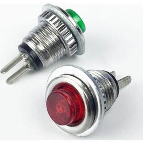 5Pcs Metal Pushbutton Switch Micro 8mm Reset Pushbutton Power Doorbell Speaker Button Round 1A / 125V