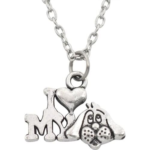 Fashion Cartoon Necklace Cute Pug Pendant Male And Female Animal Puppy Alloy Hip-hop Punk Casual Necklace Jewelry Party Gift