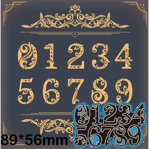 New Metal Cutting Dies Scrapbooking Different Kinds of Numbers DIY Album Paper Craft Embossing Stencil Decoration 89*56mm