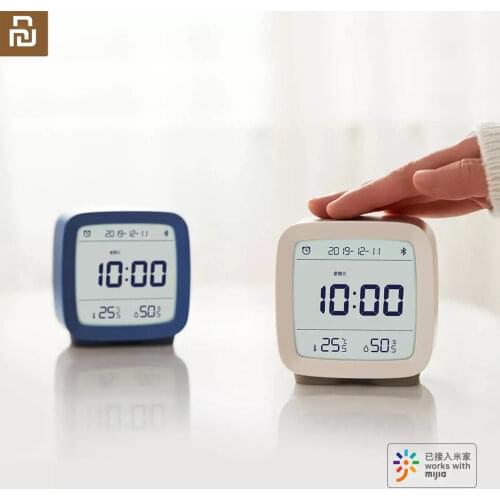 In stocksOriginal Youpin Qingping Bluetooth alarm clock alarm clock temperature and humidity monitoring night light three-in-one