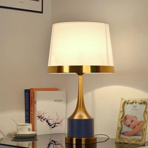 ORY Modern Table LED Lamp Gray Iron Nordic Luxury Bedside Desk Lamp for Home Foyer Study Bed Room Decoration