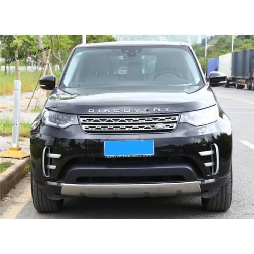 Yimaautotrims Front Fog Lights Lamp Eyelid Eyebrow Cover Trim Fit For Land Rover L462 Discovery 5 2017 - 2020 Chromium Styling