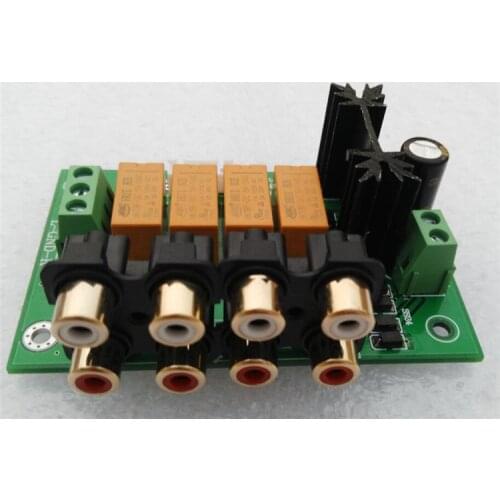 4 channel audio input selection board Four choice one preamplifier board A B Audio comparison board Signal switching board