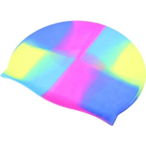 Premium Durable Flexible Silicone Swim Cap Swimming Pool Hat for Men and Women, Boys and Girls