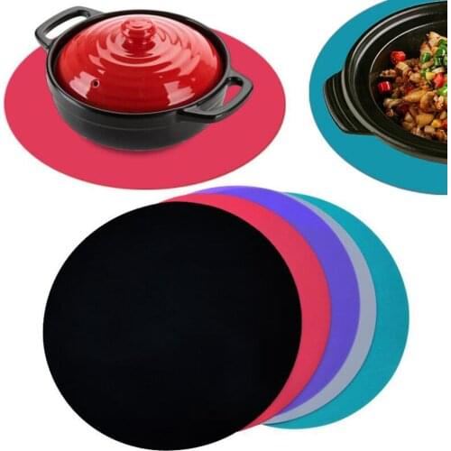 Silicone mat Non-slip Placemat coaster table dinne Round pads Table Mats Pads Home Decor high temperature induction cooker mat