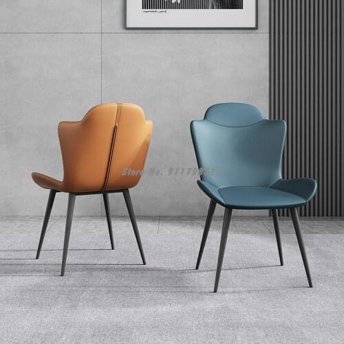 Nordic modern hotel adult Italian dining chair simple iron art net red living room makeup coffee western food minimalist dining