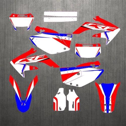 Full Sticker Kit Customized Number Graphics Backgrounds Decal For Honda CRF250X CRF 250X 2004 - 2013 2012 2011 2010 2009 2008