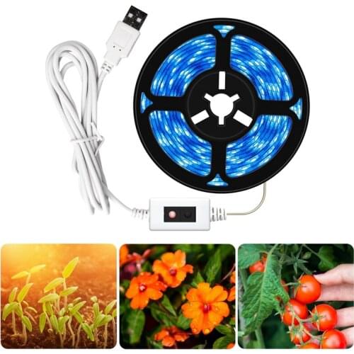Full Spectrum LED Grow Light USB 5V LED Greenhouse Strip 3 Meters Waterproof LED Phyto Lamp Hydroponic Plant Growing