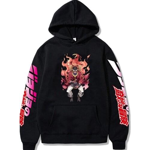 Mens Hoodies Jojo Bizarre Adventure Harajuku Men Hoodie Japanese Anime Funny Printing Sweatshirt Daily Casual Coats
