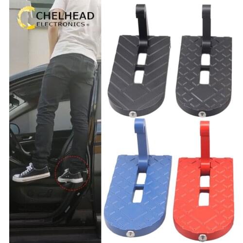 Universal Car Auxiliary Pedal Foldable Auto Door Roof Footboard Stepping Ladder Foot Pegs for Jeep SUV Off road Truck