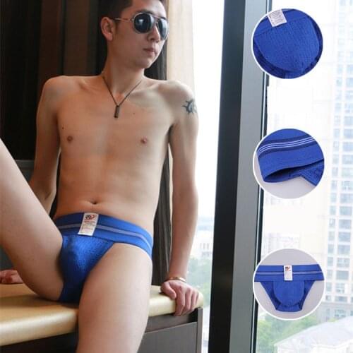 WJ Brand Mens Underwear Super Wide Belt Comfortable Breathable High-end Boutique High Fork Briefs