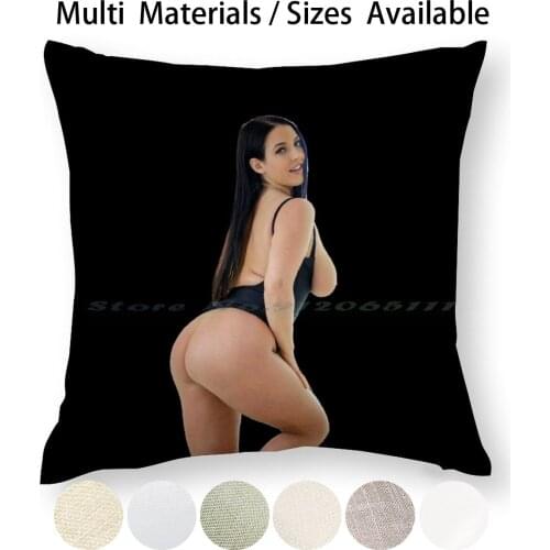 Angela White Sexy Big Booty Milf Pillow Case Throw Pillow Cover Cotton Linen Flax Angela White Big Booty Big Ass Huge Tits