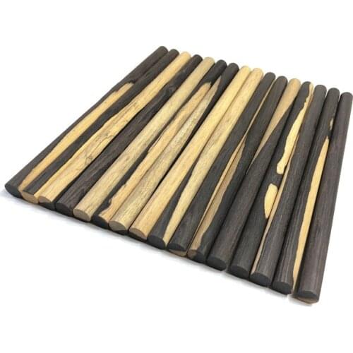 10pcs Black Wood With Sapwood Handmade Round stick Wood Sandalwood DIY Handmade Material Diameter 1.2cm Wood Round bar