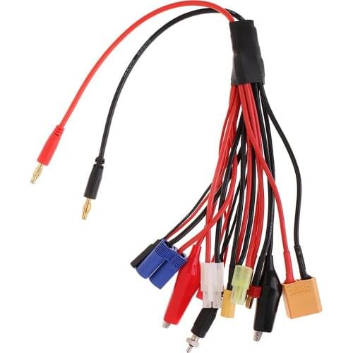 10 In 1 Balance Charger Cable Charging Plug XT60 XT90 T Plug EC5 JST JR FUTABA Adapter for RC Drone Boat Quadcopter Parts