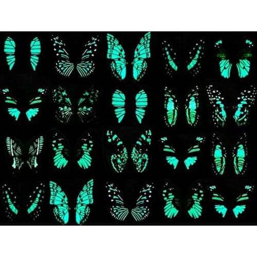 1000pcs/lot Magnet Noctilucence Wall Sicker 8cm Magnetic luminous 3D Butterfly Decal Art Wall Stickers Room Home Decoration