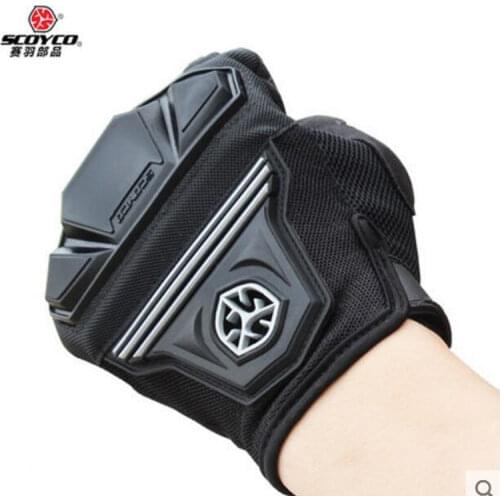 2018 New Spring SCOYCO Motorcross Motorcycle Gloves MC24 Full Finger Motorbike Glove made of Elastic Leica Polyester fabric