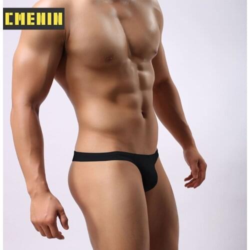 2020 Gay Men Sexy Underwear Thong Men Jockstrap Sissy Panties Cotton Breathable Mens Thongs And G strings Men Lingerie New AD313