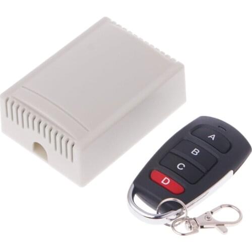 24V 4CH Relay Wireless RF Remote Control Switch Receiver Module + 2 Transmitter