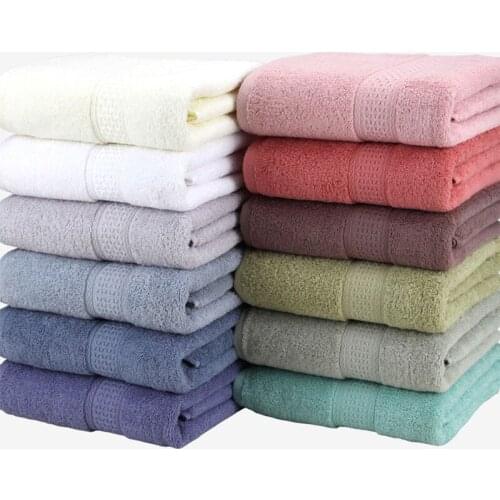 Pure Cotton Absorbent Large Bath Towel Adults Fast Drying Soft Thick High Antibacterial Towel Bathroom Comfortable Bath Towels
