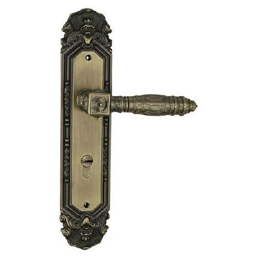 Free Shipping, European style Entrance Villa Door Lock, 60mm Backset ,Brass cylinder, Antique Brass finished lock, 85mm distance