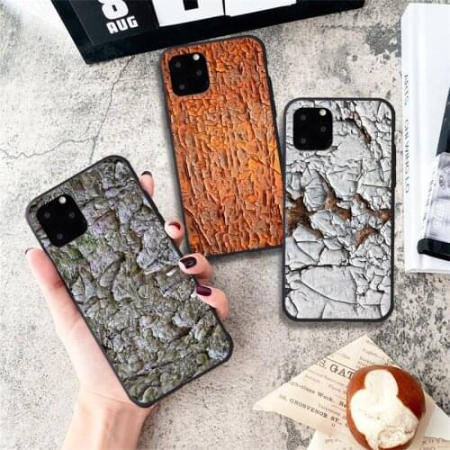 Cracked bark texture Phone Case for iPhone 11 12 Pro mini pro XS MAX 8 7 6 6S Plus X 5S SE 2020 XR