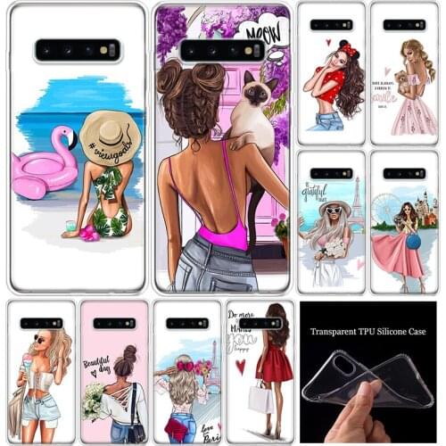 Anastasia kosyanova art Brown Hair Female Soft Silicone Phone Case For Samsung Galaxy S10 S20 Ultra Note 10 9 8 S9 S8 Plus Pro L
