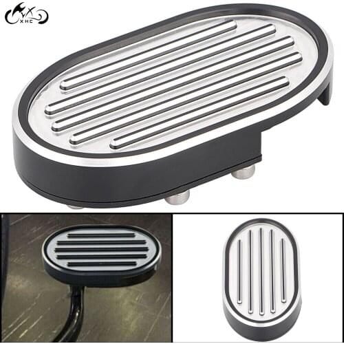 Black Brake Pedal Pad Cover Fit For Harley Sportster 1200 Custom XL1200C 2005-2013 2015 Sportster 883 Custom XL883C 2004-2010