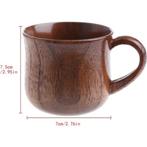 Drop Ship Wooden Cup Primitive Handmade Natural Wood Coffee Beer Juice Milk Tea Mug