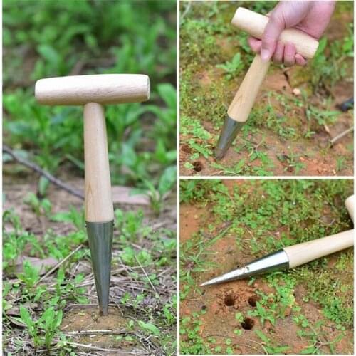 Home Gardening Hole Puncher Fertilizing Seeding Plant Seed Cutting Seedling Seedling Garden Tool Supplies Dropship