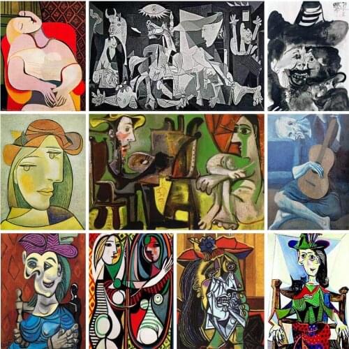 Famous Painter Picasso Series 5D DIY Diamond Painting Full Square Round Diamond Embroidery Mosaic Cross Stitch Kit Home Decor