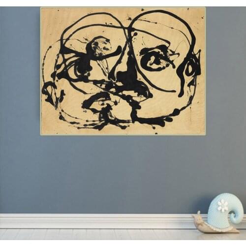 Citon Jackson Pollock《Borderline personality》Canvas Art Oil Painting Famous Artwork Poster Picture Wall Decor Home Decoration